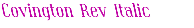 Covington Rev Italic